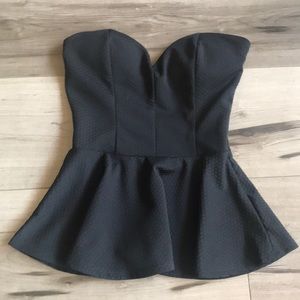 Arden b strapless deep sweetheart neckline top